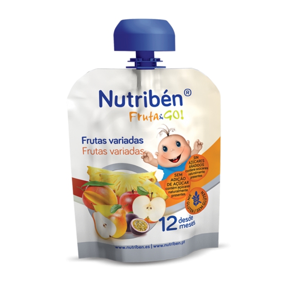 NUTRIBEN FRUTA GO PURE FRUTAS VARIADAS 90G