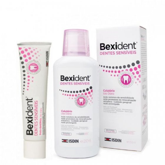 BEXIDENT DENTES SENSIVEIS PASTA DENTÍFRICA 75 ML COM OFERTA DE COLUTÓRIO 100 ML