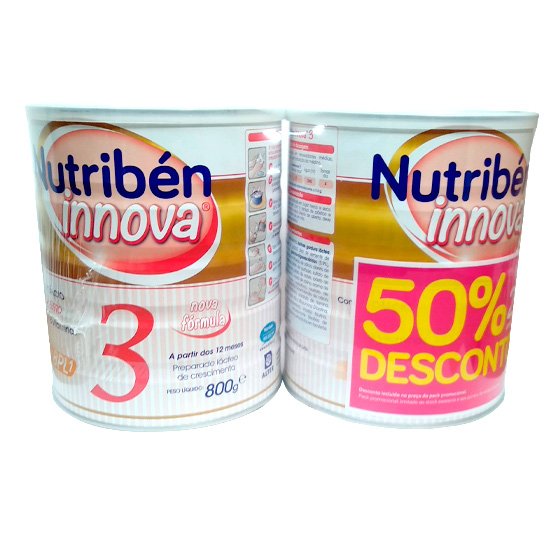 NUTRIBEN INNOVA 3 LEITE CRESC800X2 -50%2UNI
