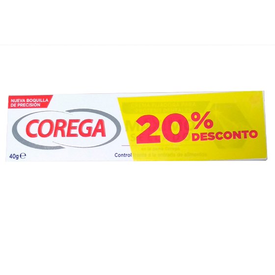 COREGA MÁXIMO SELAMENTO CREME FIXADOR PARA PRÓTESE DENTÁRIA 40 G COM DESCONTO DE 20%