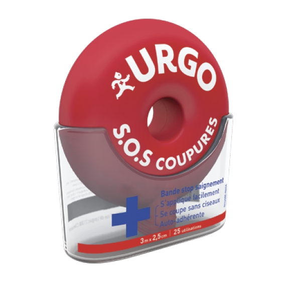 URGO SOS CORTES BANDA AUTOADES 2,5CMX3M