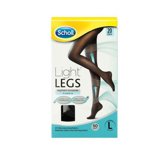 SCHOLL LIGHT LEGS COLL COMP 20DEN S PRETO