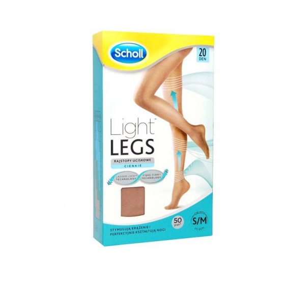 SCHOLL LIGHT LEGS COLL COMP 20DEN S PELE
